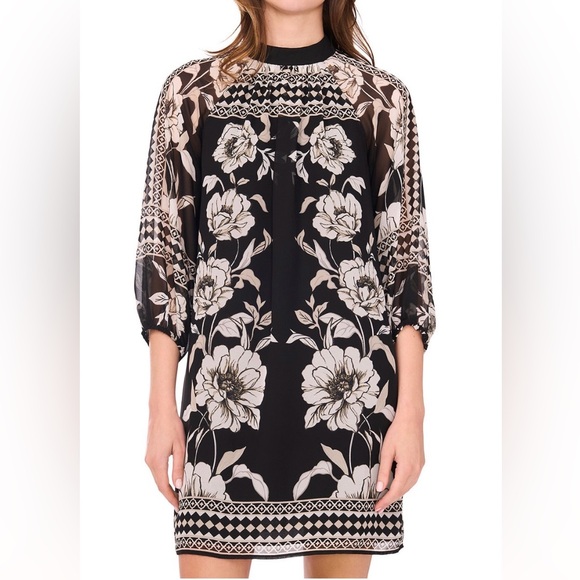 NWT-Women's Mock Neck Shift Dress. (S) - Picture 6 of 10